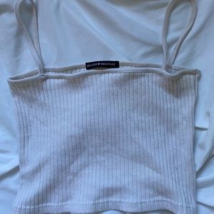 Brandy Melville tan ribbed tank top